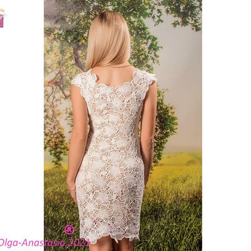 White lace short dress