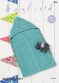 Baby Sleeping Bag in Hayfield Baby Chunky - 4896 - Downloadable PDF