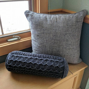 Cabled Zig Zag Bolster Pillow
