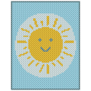 C2C Sun Stroller Baby Blanket corner to corner  Crochet Chart