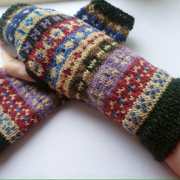 Peerie Fair Isle Wristwarmers