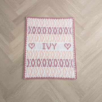 Personalised Inset Mosaic Ivy Crochet Blanket