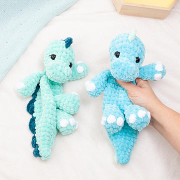 Dinosaur Lovey Snuggler Crochet Pattern PDF | No Sew Amigurumi