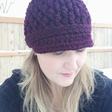 Cozy Textured Newsboy Hat