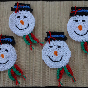 Holiday Snowman Magnet and Coaster