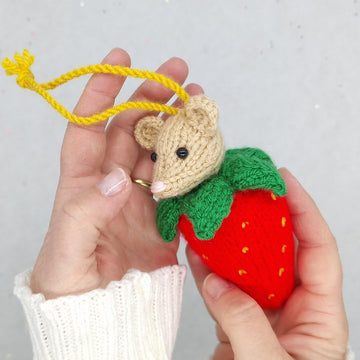 Strawberry Jam Mouse Bauble Hanging Ornament