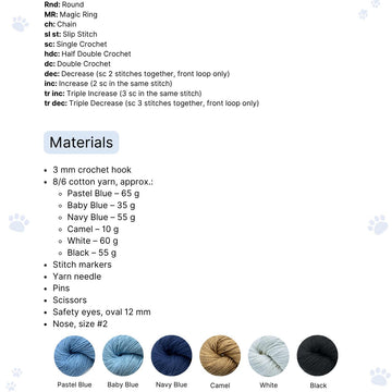 Bluey Crochet Pattern in English