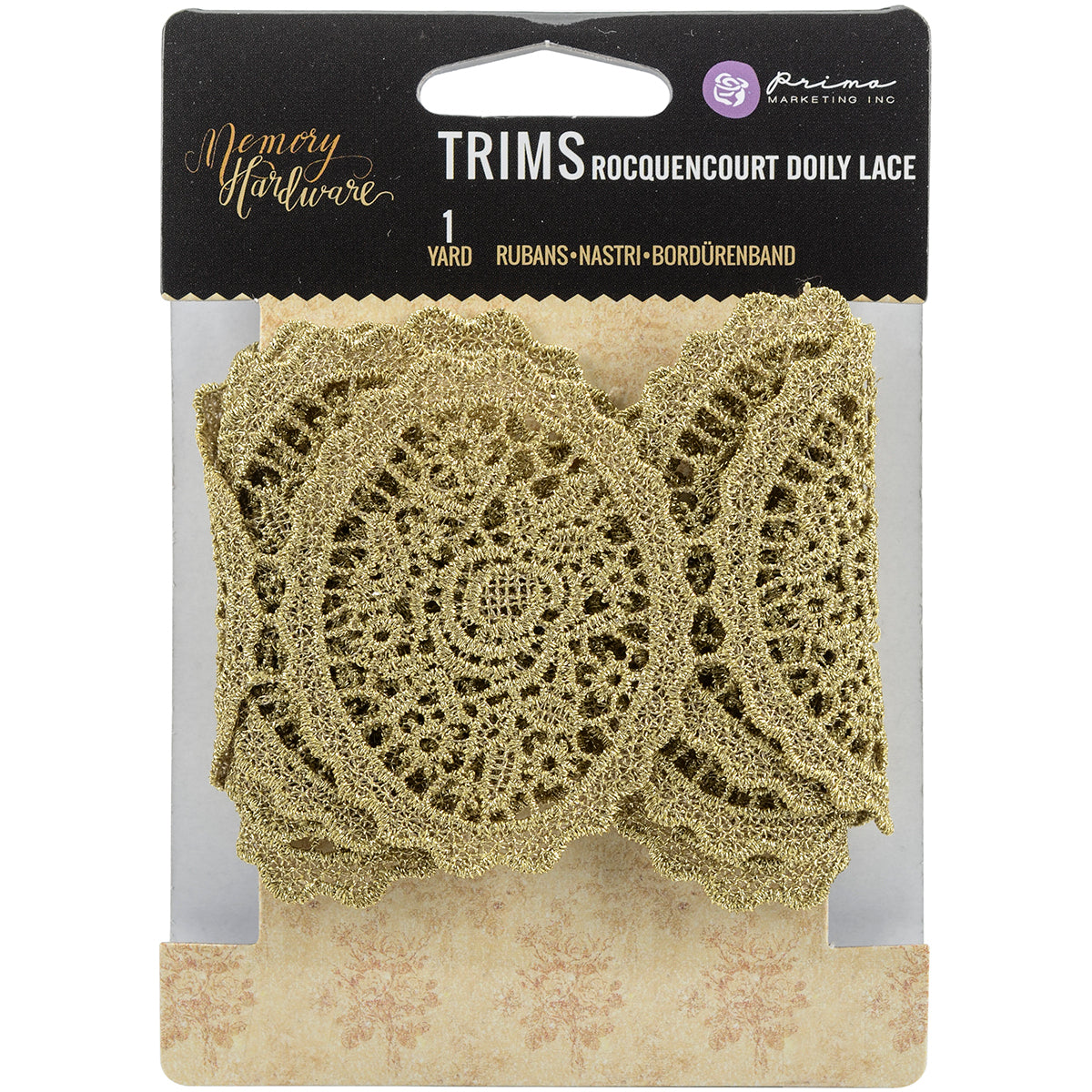 Prima Marketing Memory Hardware Doily Lace Trim - Rocquencourt 2.5"X1yd