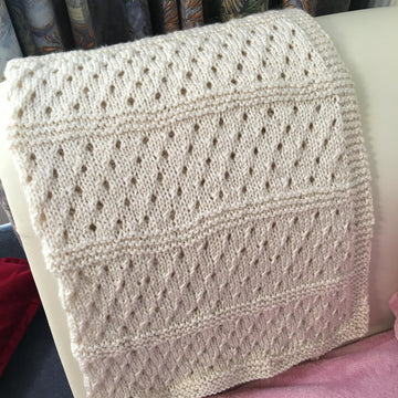 Stripy lace Blanket