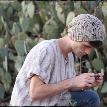 "Cactitopia" boho beanie hat
