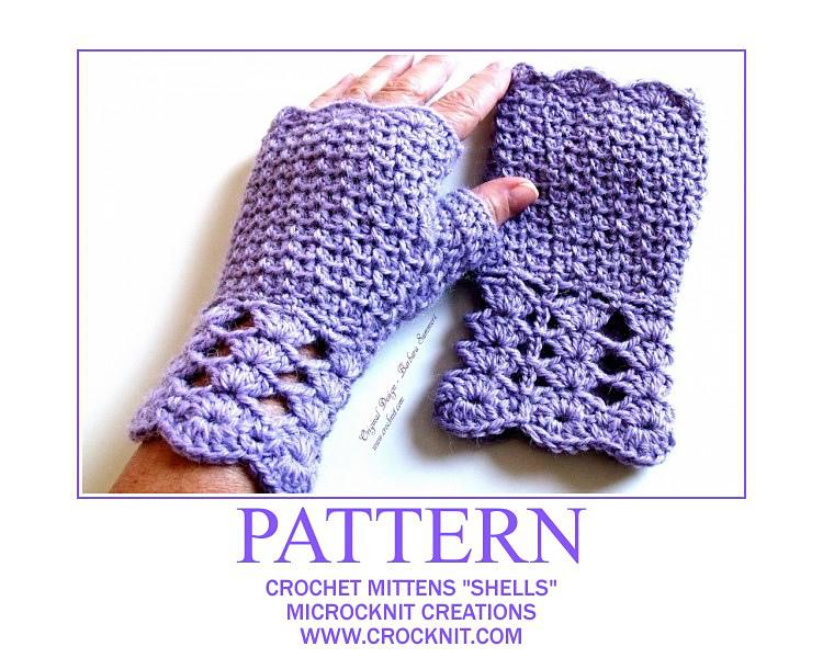 Crochet Mittens "SHELLS"