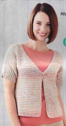 Garter stitch ridge cardigan
