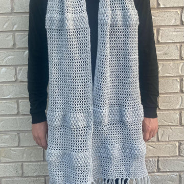 Mesh Stitch Long Winter Scarf