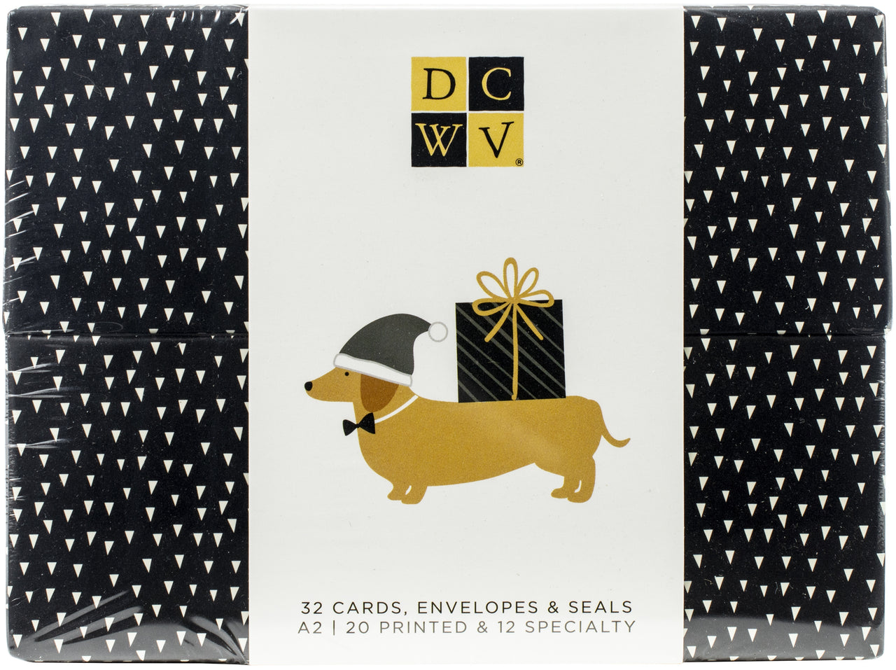 American Crafts DCWV Boxed A2 Cards W/Envelopes (4.375"X5.75") 32/Pkg - Merry And Bright