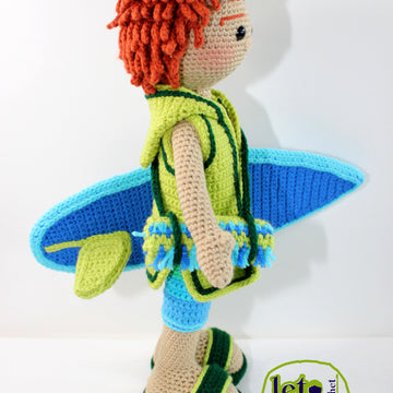 Crochet doll pattern, Amigurumi doll pattern, Medium doll, 18"/46cm, Finn