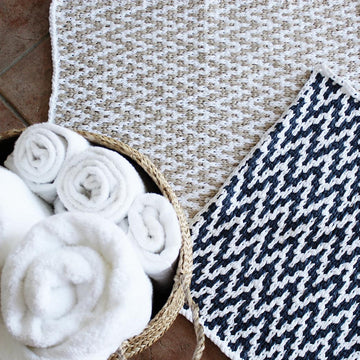 Chevron Waves Bath Mat