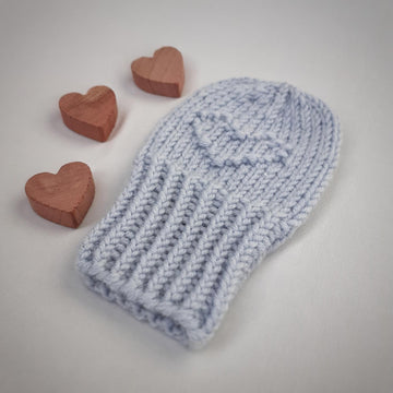 Tiny Heart Baby Mittens