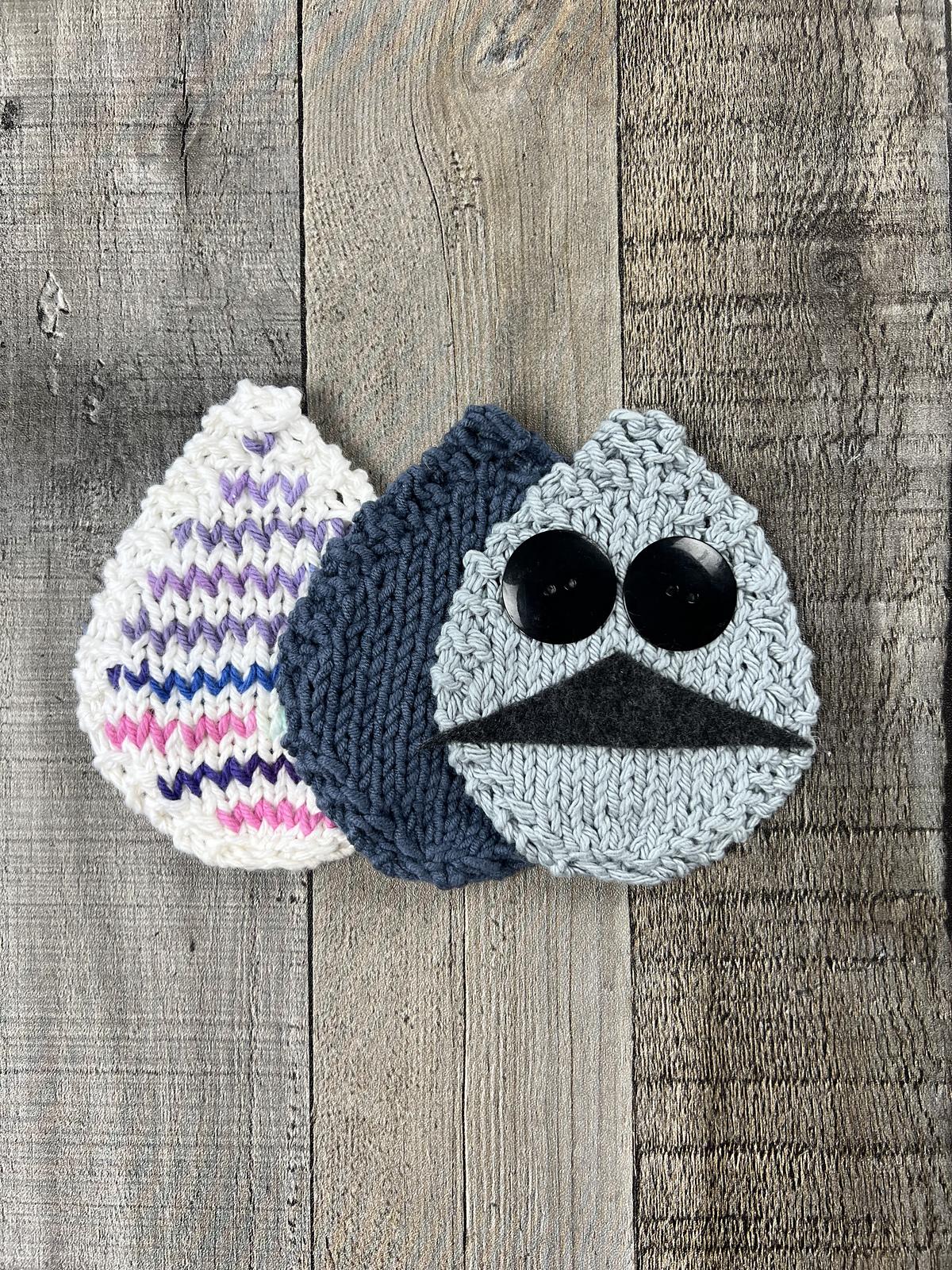 Eggtastic Dishcloth Canvas (Stockinette Version)