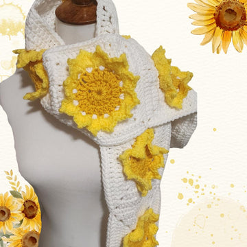 Sunflowers in Snow Scarf