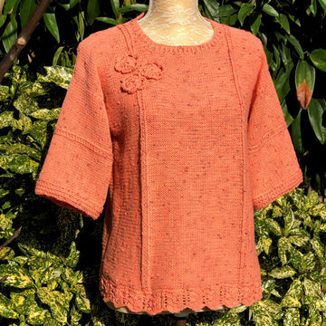 Summer Top with Crochet Flowers