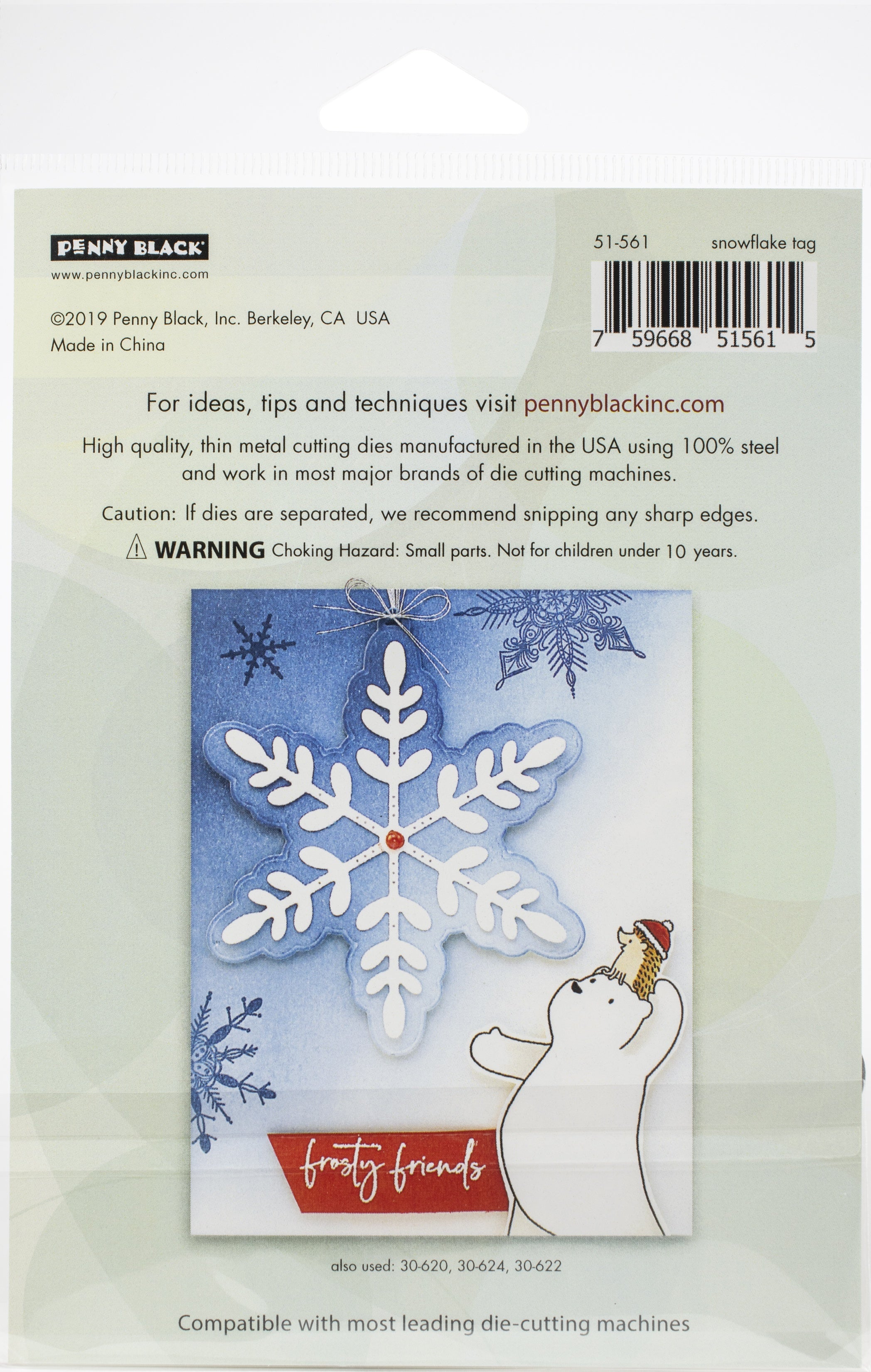 Penny Black Creative Dies - Snowflake Tag 3.8"X3.5"