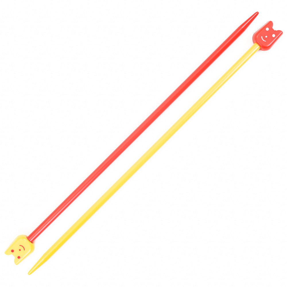 Pony Children's Plastic Single Point Needles 18cm - 4.00mm