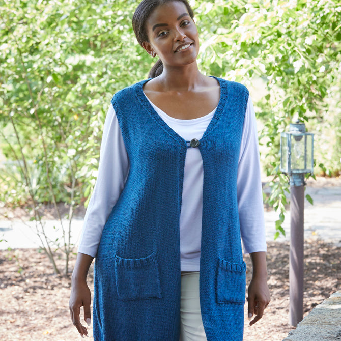990 Nonpareil - Waistcoat Knitting Pattern for Women in Valley Yarns Goshen