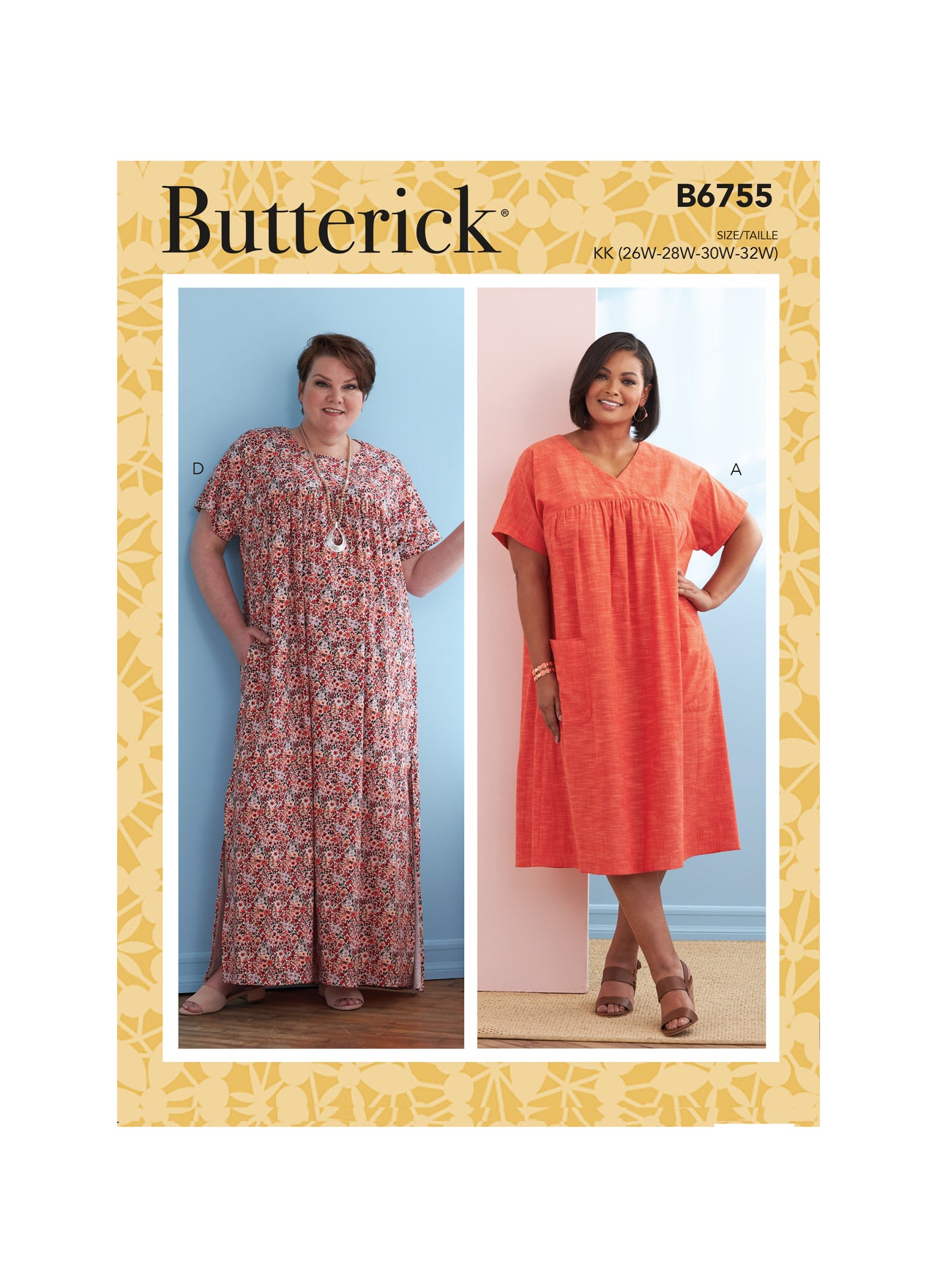 Butterick Misses' Asymmetrical-Detail Tunics B6755 - Sewing Pattern