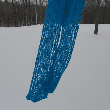 Blue Frost Lace Scarf