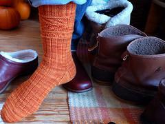 Fishbone Gansey Sock