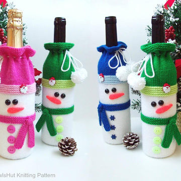 153 Snowman bottle covers for wine and champagne