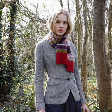 "Fiona Scarf" - Scarf Knitting Pattern For Women in Debbie Bliss Aymara - DB212