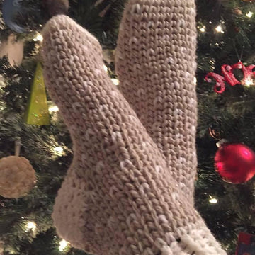 Winter Crochet Slipper Socks