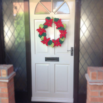 Poinsettia Christmas Wreath