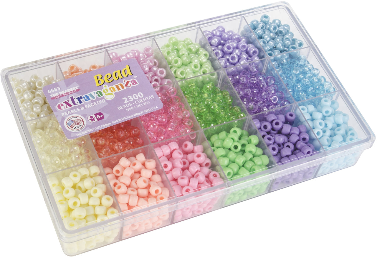 Beadery Bead Extravaganza Bead Box Kit 19.75oz - Pastel