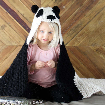 "Panda Bear Hug" Hooded Blanket