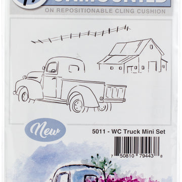Art Impressions Watercolor Cling Rubber Stamps - Truck Mini Set