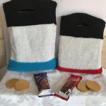 Snowman Gift Bags for Christmas selection packs Sweets chocolates and treats