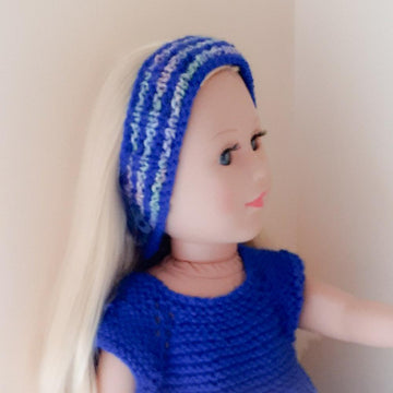 Royal Blue Headband for Doll