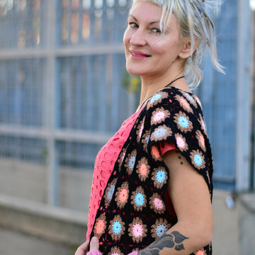 Festivest crochet vest with fringe