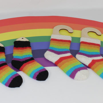 Toddler Simple Rainbow Socks Circular