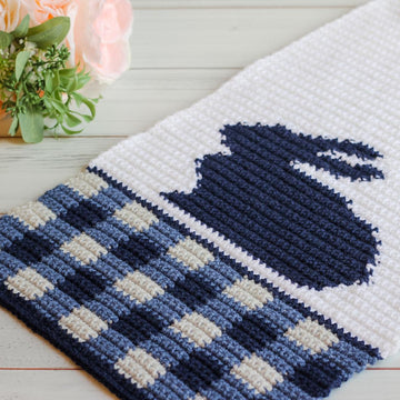 Gingham Bunny Table Runner