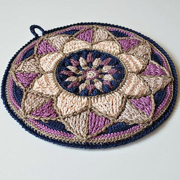 Stained Glass Mandala Potholder