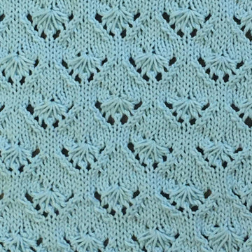 Knitted Square Fan Lace Stitch