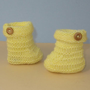 Easy Baby Stripey One Button Booties