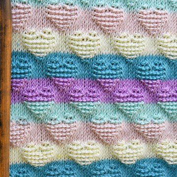 Striped Hearts Baby Blanket