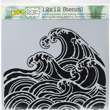 The Crafter's Workshop Crafter's Workshop Template 12"X12" - Wave