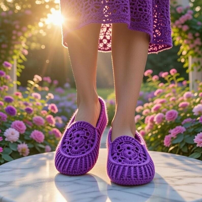 Women’s Crochet Slippers Pattern – Adult House Slippers PDF + Video Tutorial