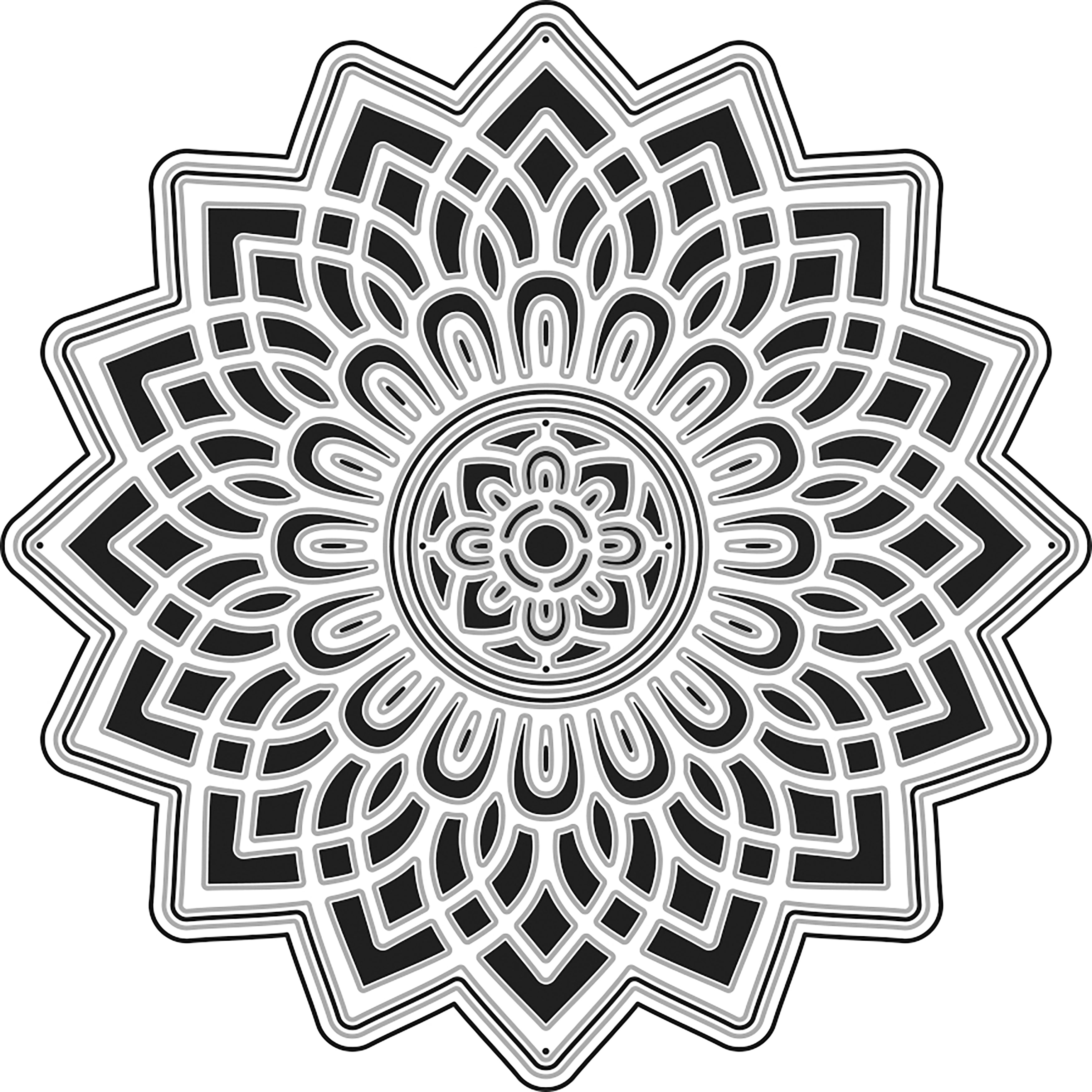 Paper Rose Dies - Layered Mandala