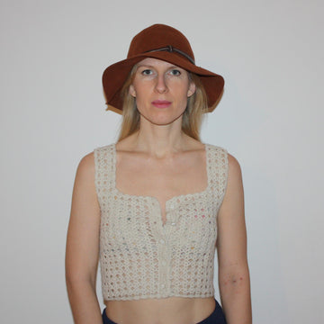 Creamcolored Crop Top